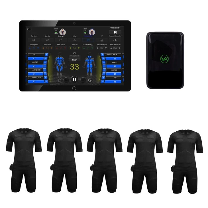 Commercial Wireless EMS Training Suit Kit Tablet Operated Full Body Muscle Stimulator For Gym Studio